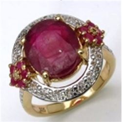 Sterling Silver Ruby Ring