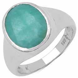 Sterling Silver Sakota Emerald Ring