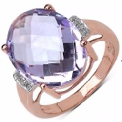 Sterling Silver Pink Amethyst Ring