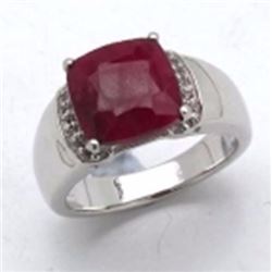 Sterling Silver Ruby Ring