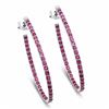 Image 1 : Sterling Silver Thai Ruby Earrings