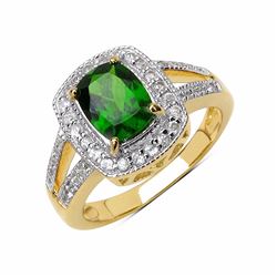 Sterling Silver Chrome-Diopside Ring