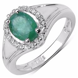 Sterling Silver Zambian Emerald Ring