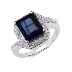 Sterling Silver Sapphire Ring