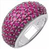 Image 1 : Sterling Silver Thai Ruby Dome Ring