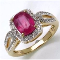 Sterling Silver Ruby Ring