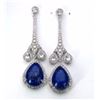 Image 1 : Sterling Silver Lapis Drop Earrings