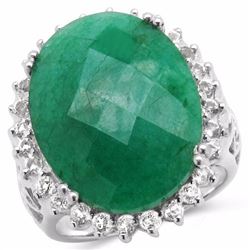 Sterling Silver Emerald Ring