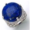 Image 1 : Sterling Silver Cabochon Lapis Ring