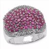Image 1 : Sterling Silver Thai Ruby Ring