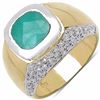 Image 1 : Sterling Silver Sakota Emerald Ring