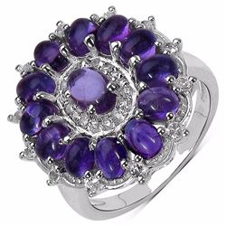 Sterling Silver African Amethyst Ring