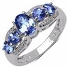 Image 1 : Sterling Silver Tanzanite Ring