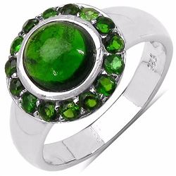 Sterling Silver Chrome-Diopside Ring