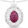 Image 1 : Sterling Silver Indian Ruby Pendant