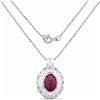 Image 2 : Sterling Silver Indian Ruby Pendant