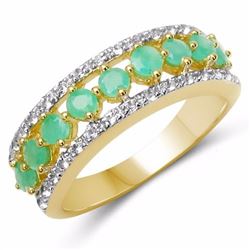 Sterling Silver Sakata Emerald Ring