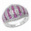 Image 1 : Sterling Silver Thai Ruby Ring
