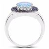 Image 2 : Sterling Silver Blue Topaz and Tanzanite Ring