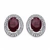 Image 1 : Sterling Silver Ruby Earrings