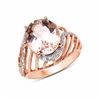 Image 1 : Sterling Silver Morganite Ring