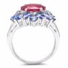 Image 2 : Sterling Silver Ruby and Tanzanite Ring