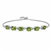 Image 1 : Sterling Silver Peridot Adjustable Bracelet