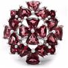 Image 2 : Sterling Silver Rhodolite Ring