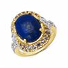 Image 1 : Sterling Silver Cabochon Lapis Ring