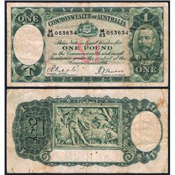 Australia, KGV, One Pound, Riddle/Sheehan, 1933 (R28), aFine