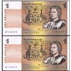 Image 1 : Australia, QEII, One Dollar, Johnston/Stone (R.78), 1982, Last Prefix, DPS/537818-9, vUnc