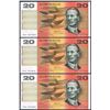 Image 2 : Australia, QEII, Twenty Dollars, Fraser/Evans (R.415F), 1993, First Prefix, RZV/527833-5, vUnc