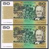 Image 1 : Australia, QEII, Fifty Dollars, Fraser/Evans (R.515), 1993, FAA/999869-70, aUnc
