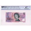 Image 1 : Australia, QEII, Five Dollars, Stevens/Fraser (R224dL), 2015, Last Prefix, PCGS 67 Superb Gem Unc OP