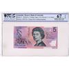 Image 2 : Australia, QEII, Five Dollars, Stevens/Fraser (R224dL), 2015, Last Prefix, PCGS 67 Superb Gem Unc OP