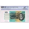 Image 1 : Australia, QEII, Ten Dollars, Phillips/Wheeler, 1972, PCGS Superb Gem UNC 67 OPQ