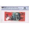 Image 1 : Australia, QEII, Twenty Dollars, MacFarlane/Henry (R.420cF), 2005, First Prefix, PCGS 66 Gem Unc OPQ