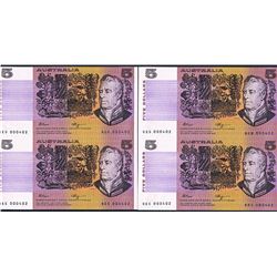 Australia, NPA, Five Dollars, Fraser/Higgins, 1990, Uncut Pairs