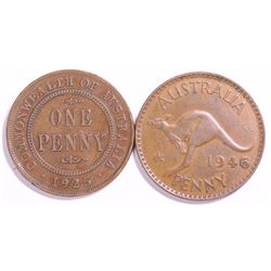 Australia, KGV-KGVI, Penny, 1925-46, Fine-gFine