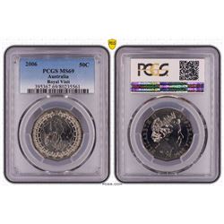 Australia, QEII, Fifty Cents, 2006, Royal Visit, PCGS MS69