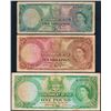 Image 1 : Fiji, QEII, Five Shillings - One Pound, 1957 (P.51a, 52a, 53b), Fair
