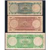 Image 2 : Fiji, QEII, Five Shillings - One Pound, 1957 (P.51a, 52a, 53b), Fair