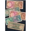 Image 2 : Fiji, QEII, Five Shillings - One Pound, 1954-64 (P.51a (3), c , d (3); 52c , d (3), 53a)