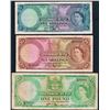 Image 1 : Fiji, QEII, Five Shillings - One Pound, 1964 (P.51d, 52d, 53f), Fair -aVG