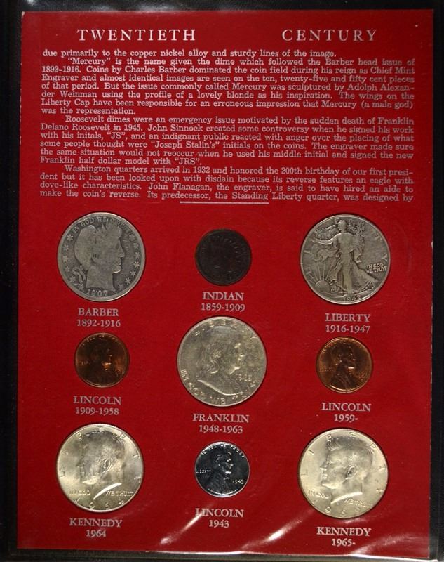 20th CENTURY TYPE COIN SET 23 COINS in HOLDER