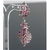 Image 8 : Set of Red and White Gemstones Earrings and Ring