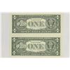 Image 2 : 2-2003-A $1 FRN'S LOW CONSECUTIVE SERIAL 'S UNC