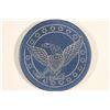 Image 2 : VINTAGE POKER CHIP BLUE/WHITE WITH ENGRAVED EAGLE