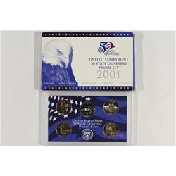 2001 US 50 STATE QUARTERS PROOF SET WITH  BOX