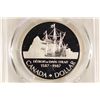 Image 1 : 1987 CANADA JOHN DAVIS SILVER DOLLAR PCGS PR69